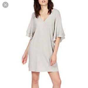 Lucky brand stripe ruffle sleeve dress